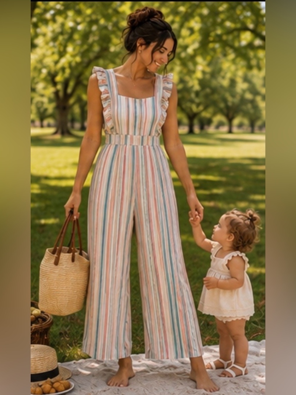 June&Hidson 100% Cotton Sleeveless Wide- Leg Jumper EXACTLY AS PICTURED ❤️